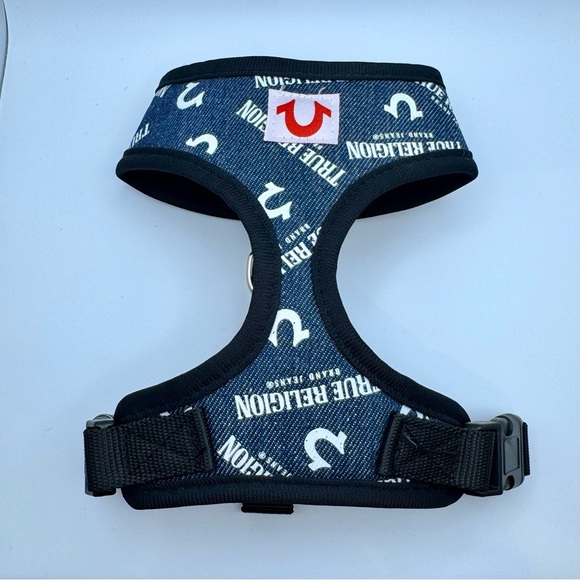 NWOT True Religion No-Pull Dog Harness in Denim Sz Small - Picture 1 of 5